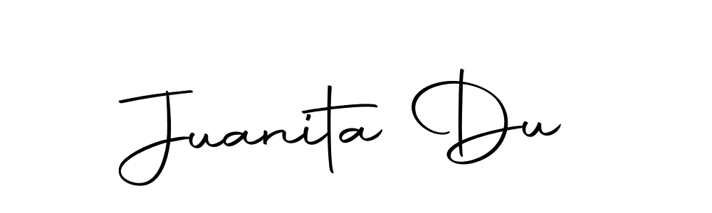 You should practise on your own different ways (Autography-DOLnW) to write your name (Juanita Du) in signature. don't let someone else do it for you. Juanita Du signature style 10 images and pictures png