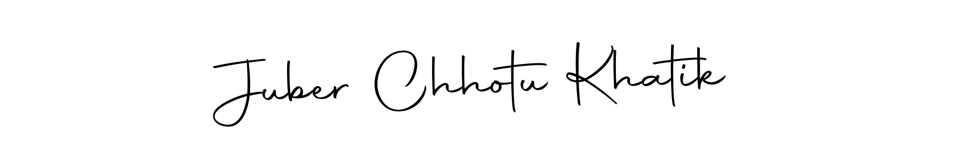 You should practise on your own different ways (Autography-DOLnW) to write your name (Juber Chhotu Khatik) in signature. don't let someone else do it for you. Juber Chhotu Khatik signature style 10 images and pictures png