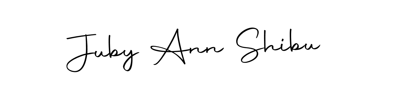 Autography-DOLnW is a professional signature style that is perfect for those who want to add a touch of class to their signature. It is also a great choice for those who want to make their signature more unique. Get Juby Ann Shibu name to fancy signature for free. Juby Ann Shibu signature style 10 images and pictures png