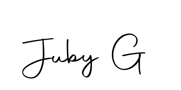 How to Draw Juby G signature style? Autography-DOLnW is a latest design signature styles for name Juby G. Juby G signature style 10 images and pictures png