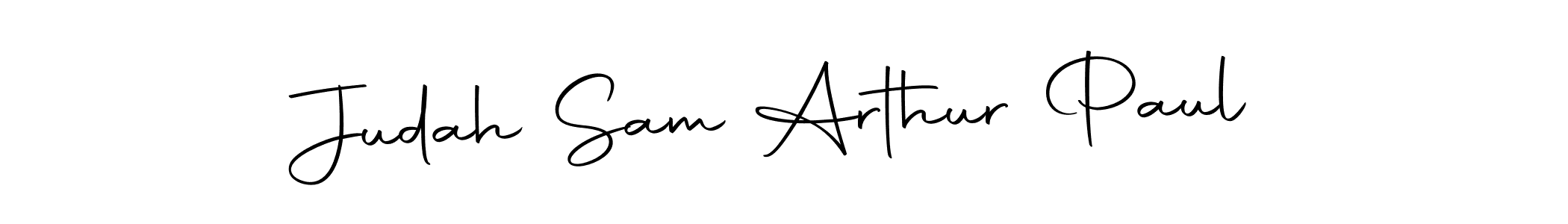 Judah Sam Arthur Paul stylish signature style. Best Handwritten Sign (Autography-DOLnW) for my name. Handwritten Signature Collection Ideas for my name Judah Sam Arthur Paul. Judah Sam Arthur Paul signature style 10 images and pictures png