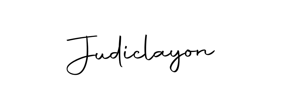 Create a beautiful signature design for name Judiclayon. With this signature (Autography-DOLnW) fonts, you can make a handwritten signature for free. Judiclayon signature style 10 images and pictures png