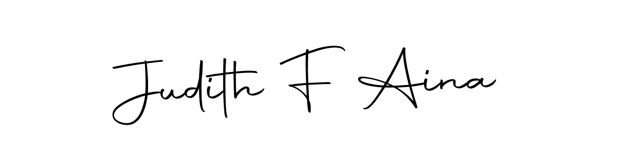 Make a beautiful signature design for name Judith F Aina. Use this online signature maker to create a handwritten signature for free. Judith F Aina signature style 10 images and pictures png