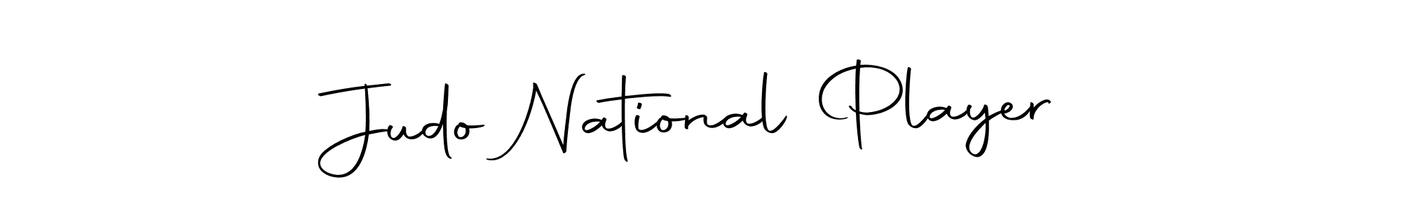 Design your own signature with our free online signature maker. With this signature software, you can create a handwritten (Autography-DOLnW) signature for name Judo National Player. Judo National Player signature style 10 images and pictures png