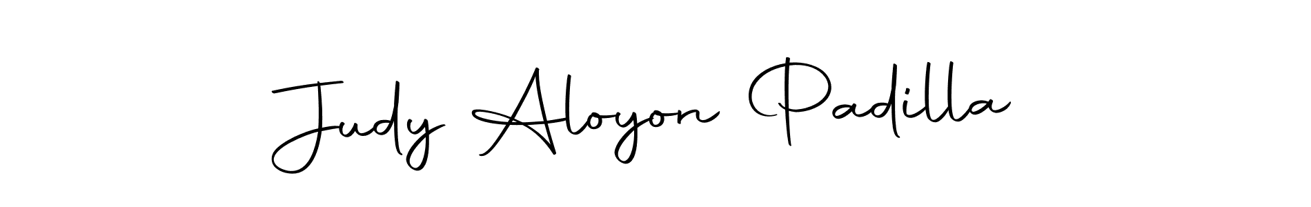 Design your own signature with our free online signature maker. With this signature software, you can create a handwritten (Autography-DOLnW) signature for name Judy Aloyon Padilla. Judy Aloyon Padilla signature style 10 images and pictures png