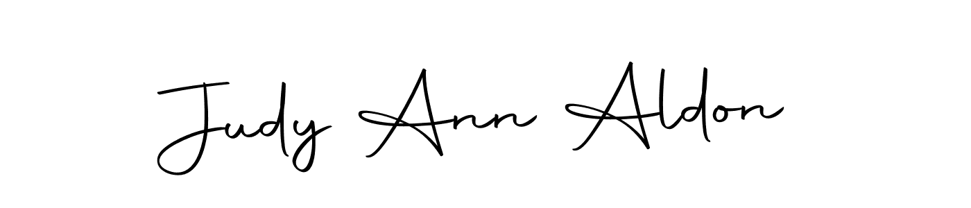 How to make Judy Ann Aldon name signature. Use Autography-DOLnW style for creating short signs online. This is the latest handwritten sign. Judy Ann Aldon signature style 10 images and pictures png
