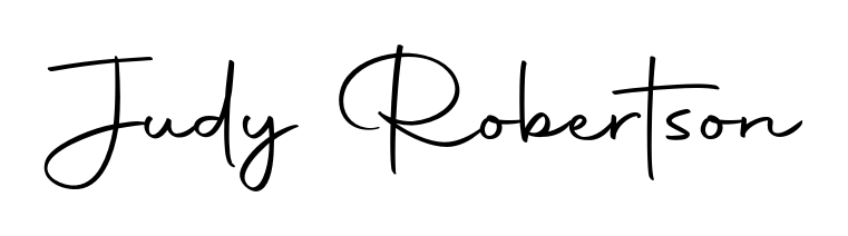 Practice writing Judy Robertson with the flow of Autography-DOLnW lettering. A fantastic source of inspiration for developing your personal signature style. Judy Robertson signature style 10 images and pictures png
