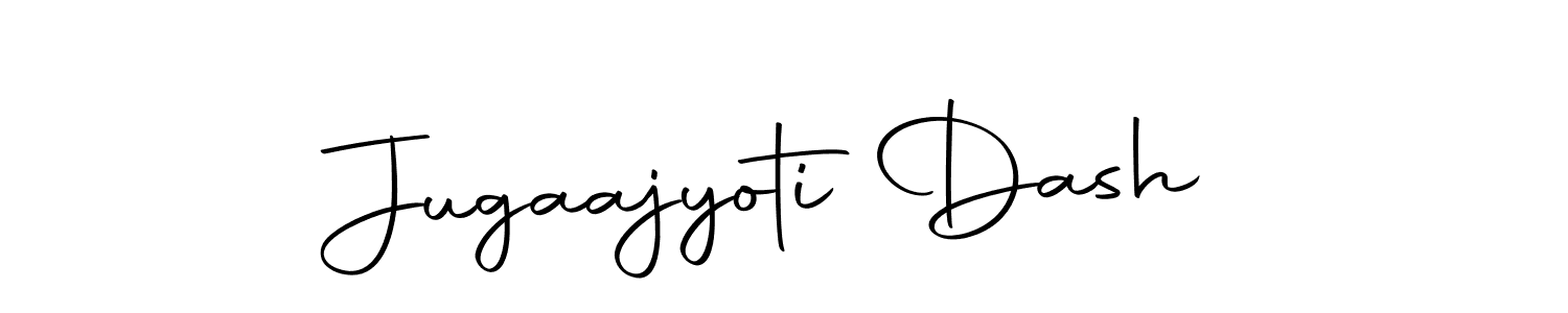 How to make Jugaajyoti Dash name signature. Use Autography-DOLnW style for creating short signs online. This is the latest handwritten sign. Jugaajyoti Dash signature style 10 images and pictures png