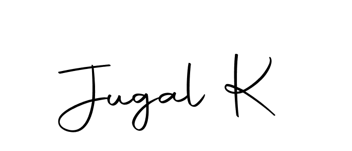 The best way (Autography-DOLnW) to make a short signature is to pick only two or three words in your name. The name Jugal K include a total of six letters. For converting this name. Jugal K signature style 10 images and pictures png