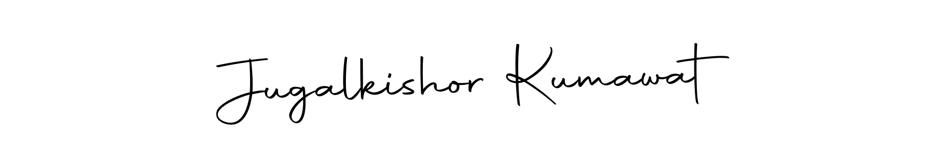 How to make Jugalkishor Kumawat name signature. Use Autography-DOLnW style for creating short signs online. This is the latest handwritten sign. Jugalkishor Kumawat signature style 10 images and pictures png