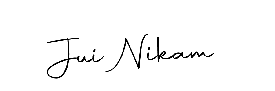 if you are searching for the best signature style for your name Jui Nikam. so please give up your signature search. here we have designed multiple signature styles  using Autography-DOLnW. Jui Nikam signature style 10 images and pictures png