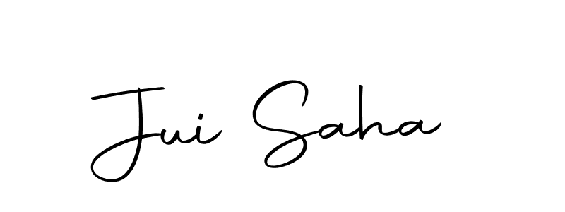 Use a signature maker to create a handwritten signature online. With this signature software, you can design (Autography-DOLnW) your own signature for name Jui Saha. Jui Saha signature style 10 images and pictures png