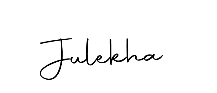 Design your own signature with our free online signature maker. With this signature software, you can create a handwritten (Autography-DOLnW) signature for name Julekha. Julekha signature style 10 images and pictures png