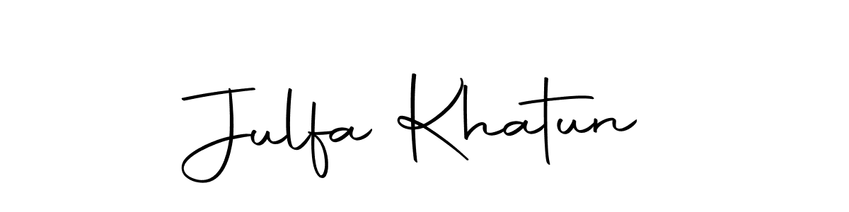 Make a short Julfa Khatun signature style. Manage your documents anywhere anytime using Autography-DOLnW. Create and add eSignatures, submit forms, share and send files easily. Julfa Khatun signature style 10 images and pictures png