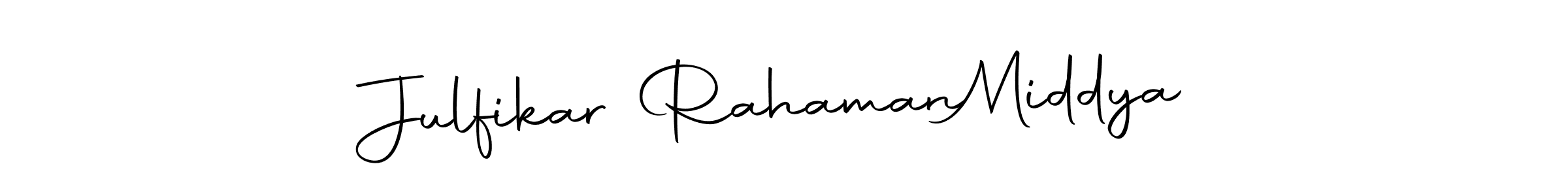 This is the best signature style for the Julfikar Rahaman  Middya name. Also you like these signature font (Autography-DOLnW). Mix name signature. Julfikar Rahaman  Middya signature style 10 images and pictures png