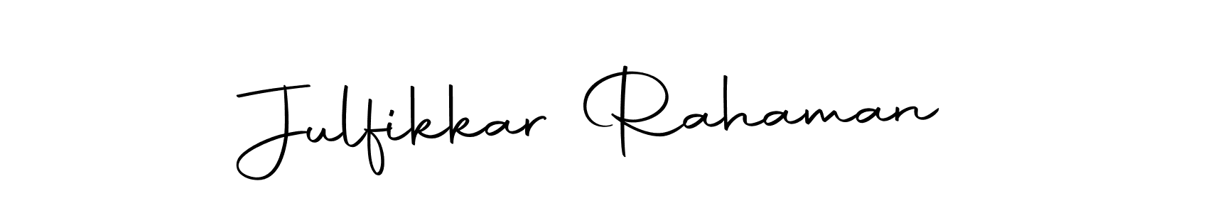 Make a beautiful signature design for name Julfikkar Rahaman. With this signature (Autography-DOLnW) style, you can create a handwritten signature for free. Julfikkar Rahaman signature style 10 images and pictures png