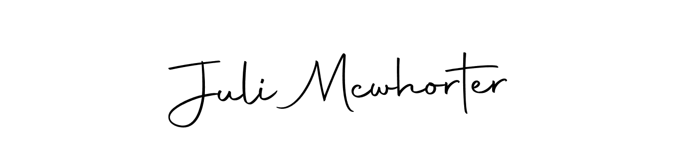 How to make Juli Mcwhorter signature? Autography-DOLnW is a professional autograph style. Create handwritten signature for Juli Mcwhorter name. Juli Mcwhorter signature style 10 images and pictures png