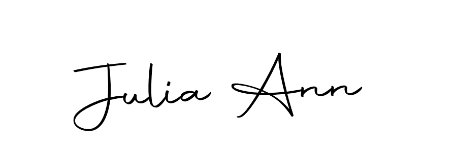 Design your own signature with our free online signature maker. With this signature software, you can create a handwritten (Autography-DOLnW) signature for name Julia Ann. Julia Ann signature style 10 images and pictures png