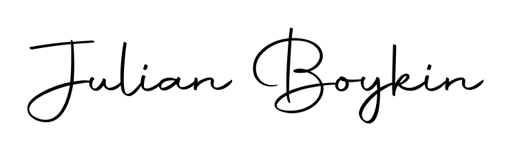 Create a personalized artistic stamp with Julian Boykin in Autography-DOLnW font. Perfect for visual artists, designers, and influencers. Julian Boykin signature style 10 images and pictures png