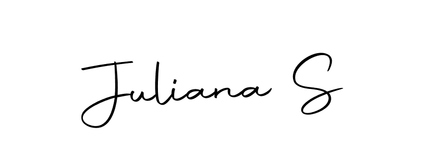 Create a beautiful signature design for name Juliana S. With this signature (Autography-DOLnW) fonts, you can make a handwritten signature for free. Juliana S signature style 10 images and pictures png