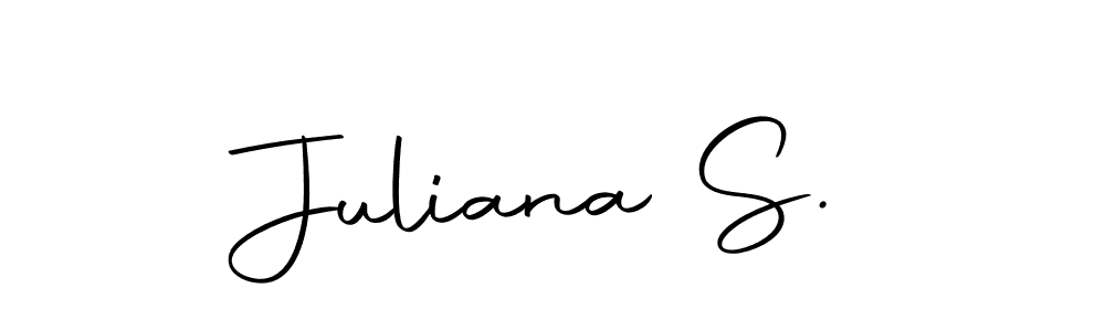 Make a short Juliana S. signature style. Manage your documents anywhere anytime using Autography-DOLnW. Create and add eSignatures, submit forms, share and send files easily. Juliana S. signature style 10 images and pictures png