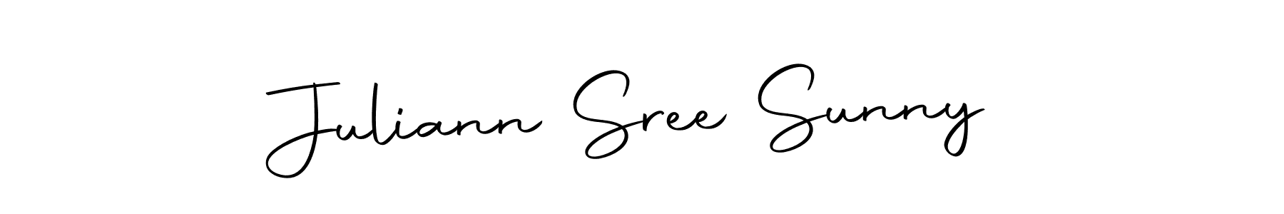 Autography-DOLnW is a professional signature style that is perfect for those who want to add a touch of class to their signature. It is also a great choice for those who want to make their signature more unique. Get Juliann Sree Sunny name to fancy signature for free. Juliann Sree Sunny signature style 10 images and pictures png