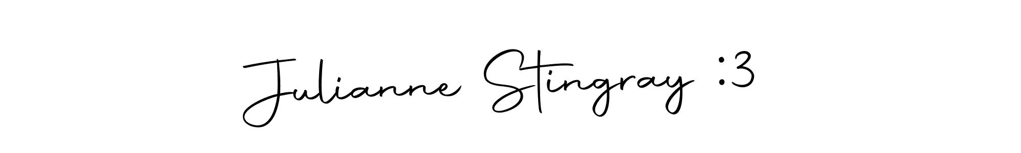 Make a beautiful signature design for name Julianne Stingray :3. With this signature (Autography-DOLnW) style, you can create a handwritten signature for free. Julianne Stingray :3 signature style 10 images and pictures png