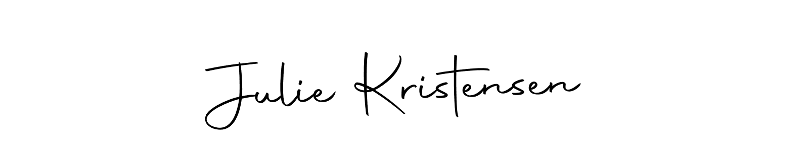 Create a beautiful signature design for name Julie Kristensen. With this signature (Autography-DOLnW) fonts, you can make a handwritten signature for free. Julie Kristensen signature style 10 images and pictures png