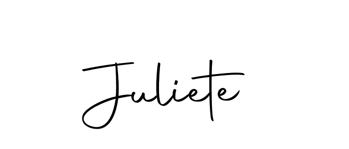 Use a signature maker to create a handwritten signature online. With this signature software, you can design (Autography-DOLnW) your own signature for name Juliete. Juliete signature style 10 images and pictures png