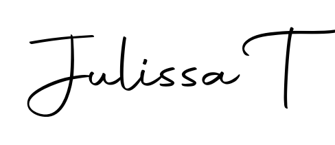 A sleek calligraphic signature for name Julissa T utilizing Autography-DOLnW styling. Great for adding personal signatures to photos and art. Julissa T signature style 10 images and pictures png
