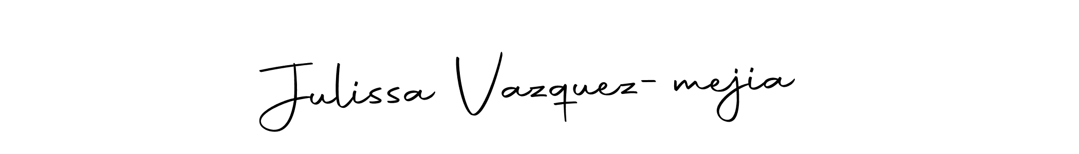 You can use this online signature creator to create a handwritten signature for the name Julissa Vazquez-mejia. This is the best online autograph maker. Julissa Vazquez-mejia signature style 10 images and pictures png