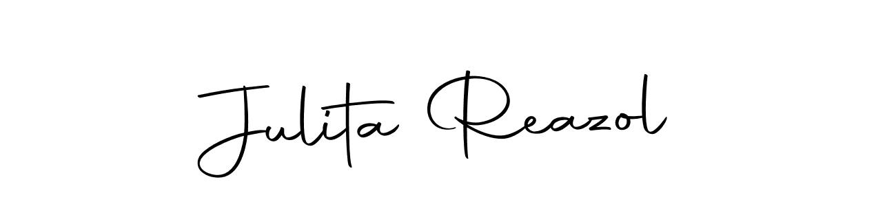 Here are the top 10 professional signature styles for the name Julita Reazol. These are the best autograph styles you can use for your name. Julita Reazol signature style 10 images and pictures png