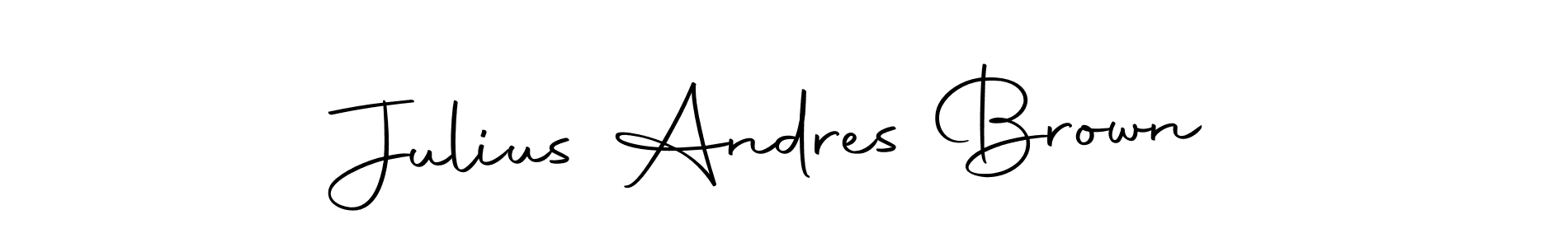 You should practise on your own different ways (Autography-DOLnW) to write your name (Julius Andres Brown) in signature. don't let someone else do it for you. Julius Andres Brown signature style 10 images and pictures png