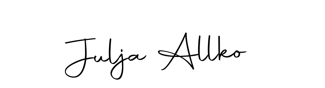 Also You can easily find your signature by using the search form. We will create Julja Allko name handwritten signature images for you free of cost using Autography-DOLnW sign style. Julja Allko signature style 10 images and pictures png