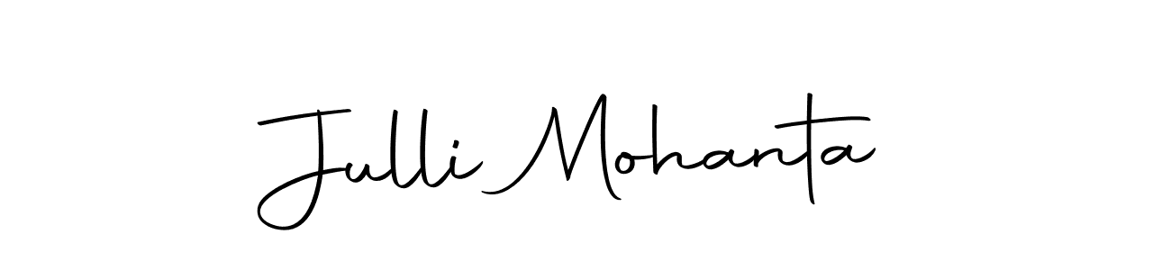 Create a beautiful signature design for name Julli Mohanta. With this signature (Autography-DOLnW) fonts, you can make a handwritten signature for free. Julli Mohanta signature style 10 images and pictures png