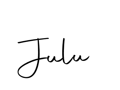 You should practise on your own different ways (Autography-DOLnW) to write your name (Julu) in signature. don't let someone else do it for you. Julu signature style 10 images and pictures png