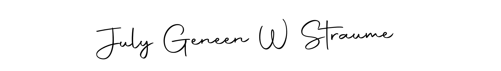 Also we have July Geneen W Straume name is the best signature style. Create professional handwritten signature collection using Autography-DOLnW autograph style. July Geneen W Straume signature style 10 images and pictures png