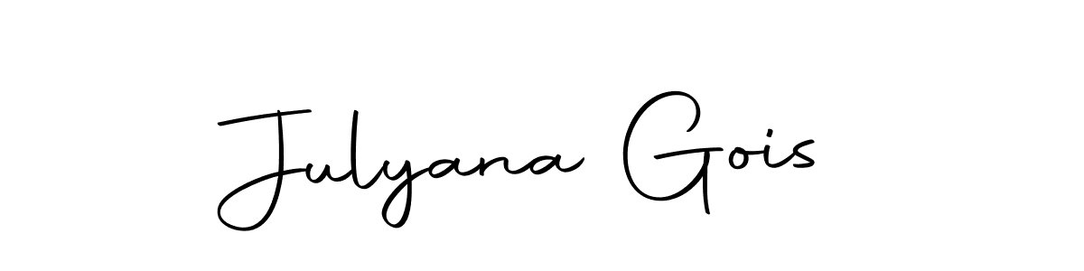 Make a short Julyana Gois signature style. Manage your documents anywhere anytime using Autography-DOLnW. Create and add eSignatures, submit forms, share and send files easily. Julyana Gois signature style 10 images and pictures png