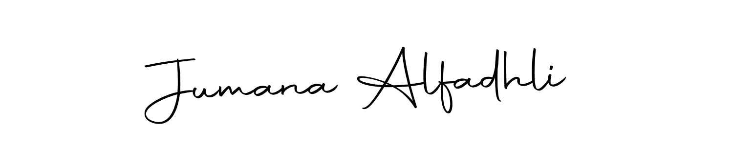 Design your own signature with our free online signature maker. With this signature software, you can create a handwritten (Autography-DOLnW) signature for name Jumana Alfadhli. Jumana Alfadhli signature style 10 images and pictures png