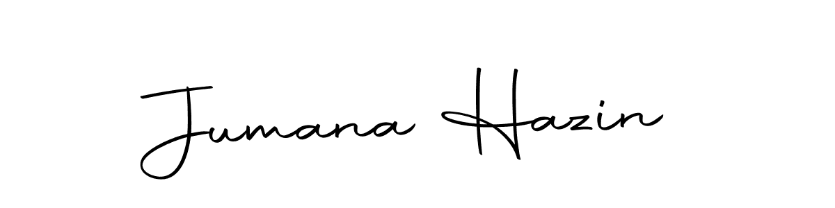 Make a beautiful signature design for name Jumana Hazin. With this signature (Autography-DOLnW) style, you can create a handwritten signature for free. Jumana Hazin signature style 10 images and pictures png
