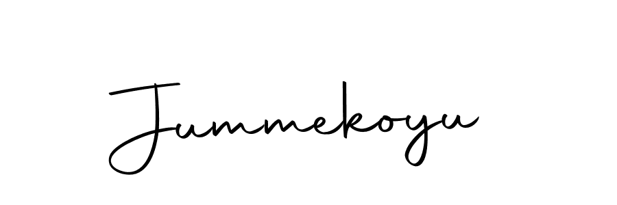 Design your own signature with our free online signature maker. With this signature software, you can create a handwritten (Autography-DOLnW) signature for name Jummekoyu. Jummekoyu signature style 10 images and pictures png