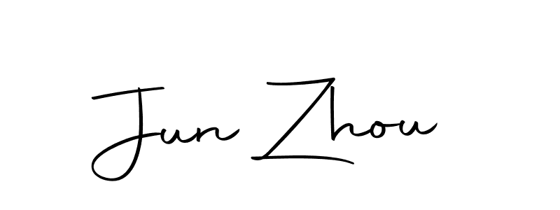 Make a beautiful signature design for name Jun Zhou. With this signature (Autography-DOLnW) style, you can create a handwritten signature for free. Jun Zhou signature style 10 images and pictures png