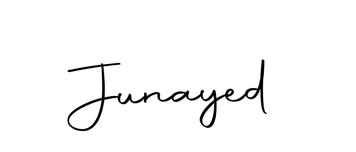 Use a signature maker to create a handwritten signature online. With this signature software, you can design (Autography-DOLnW) your own signature for name Junayed. Junayed signature style 10 images and pictures png