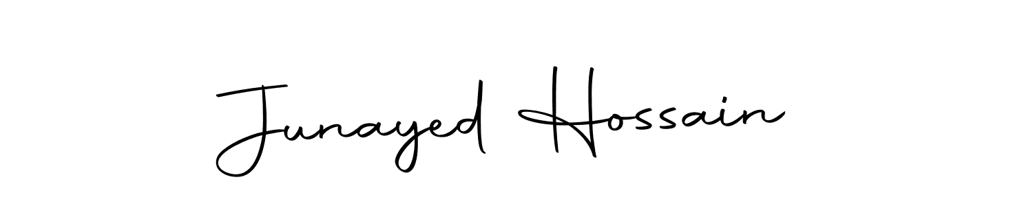 You should practise on your own different ways (Autography-DOLnW) to write your name (Junayed Hossain) in signature. don't let someone else do it for you. Junayed Hossain signature style 10 images and pictures png