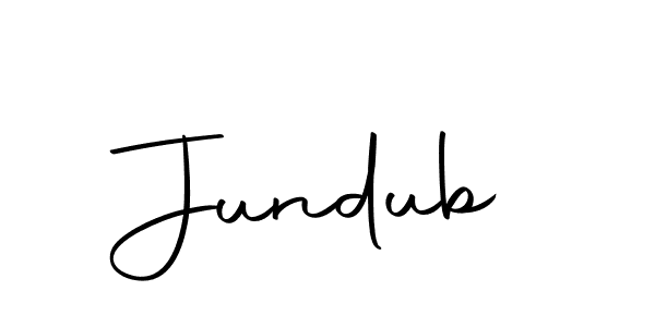 Use a signature maker to create a handwritten signature online. With this signature software, you can design (Autography-DOLnW) your own signature for name Jundub. Jundub signature style 10 images and pictures png