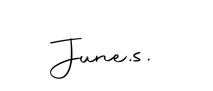 Create a beautiful signature design for name June.s.. With this signature (Autography-DOLnW) fonts, you can make a handwritten signature for free. June.s. signature style 10 images and pictures png