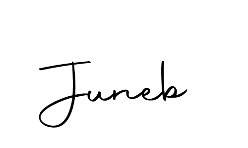 The best way (Autography-DOLnW) to make a short signature is to pick only two or three words in your name. The name Juneb include a total of six letters. For converting this name. Juneb signature style 10 images and pictures png