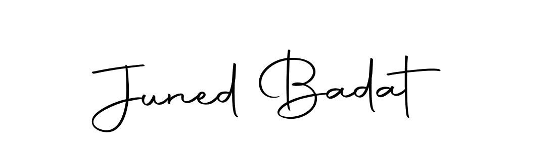 Create a beautiful signature design for name Juned Badat. With this signature (Autography-DOLnW) fonts, you can make a handwritten signature for free. Juned Badat signature style 10 images and pictures png