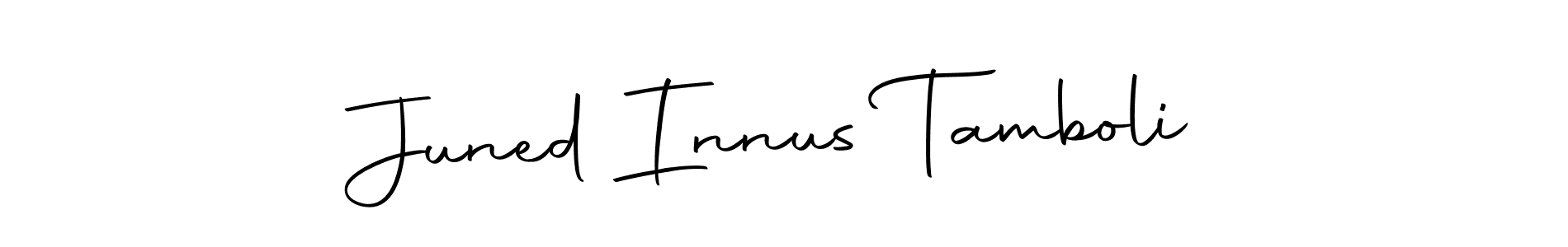 Use a signature maker to create a handwritten signature online. With this signature software, you can design (Autography-DOLnW) your own signature for name Juned Innus Tamboli. Juned Innus Tamboli signature style 10 images and pictures png