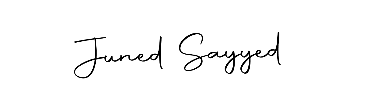 Use a signature maker to create a handwritten signature online. With this signature software, you can design (Autography-DOLnW) your own signature for name Juned Sayyed. Juned Sayyed signature style 10 images and pictures png